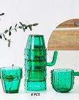 Nordic Cactus Stackable Glass Set