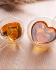 Double Wall Heart Glass Cup