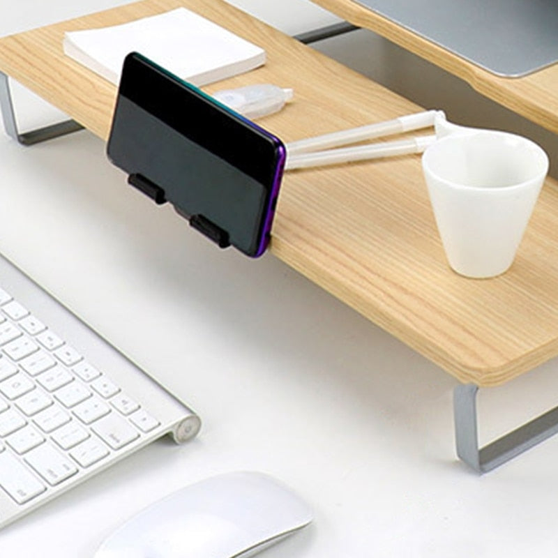 Classic Monitor Stand with Mobile Phone Holder
