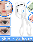 Candy Colored Electric Heated Eyelash Curler Comb
